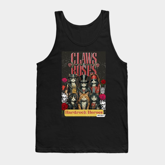 Claws and Roses | Rock Band Parody Tank Top by Kishu